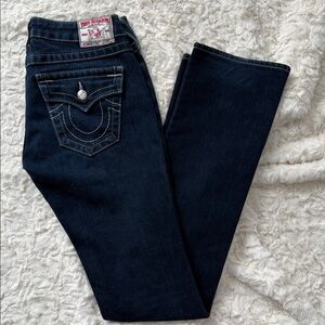 True Religion Women's Deep Indigo Straight Leg Jeans